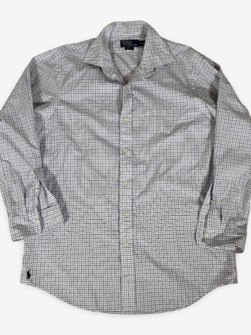 Polo Ralph Lauren Purple Navy White Checkered Button Up Shirt